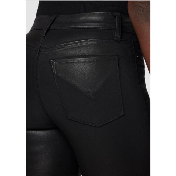 Hudson Jeans NWT Barbara High Waisted Super Skinny Coated Black Jeans // 24 - Picture 13 of 13